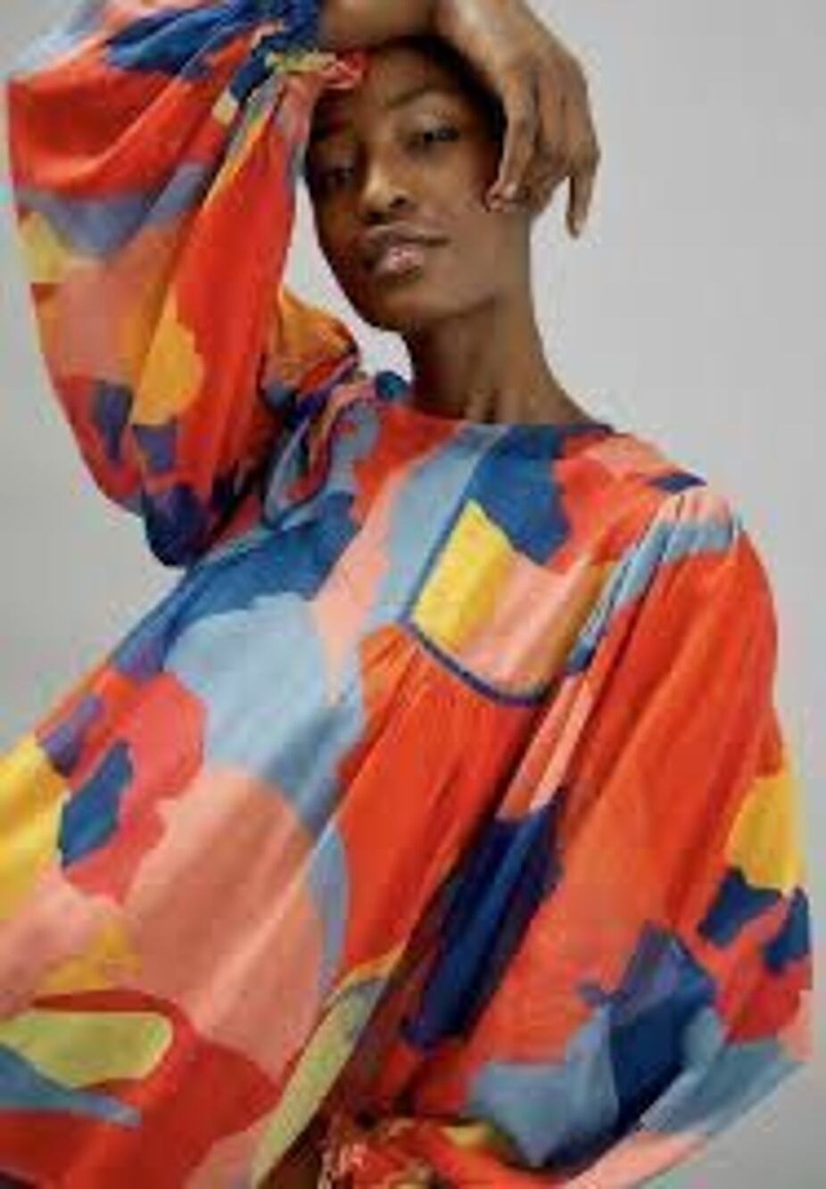 Bl^nk Londom Miranda Color Bright peasant Top (Anthro) 1XL
